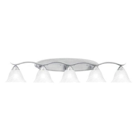 Thomas Lighting SL748578 Prestige 5-Light Lamp in Brushed Nickel Vanity Wall Sconce, Five