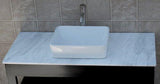 ELIMAX'S Bathroom Ceramic Porcelain Vessel Sink Rectangle CV7050E3 Oil Rubbed Bronze Faucet Pop Up drain