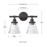 Globe Electric 51444 Parker Vanity Light, Brown