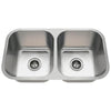 3218A 18-Gauge Undermount Equal Double Bowl Stainless Steel Kitchen Sink