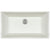 848 Large Single Bowl Quartz Kitchen Sink, White, No Additional Accessories