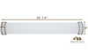 NEW Flush Mount Brushed Nickel Modern Frosted Bathroom Vanity Light Fixture | Contemporary Sleek Dimmable Design | Vertical or Horizontal LED Tube Wall Sconce | 3000K Warm White 36