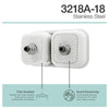 3218A 18-Gauge Undermount Equal Double Bowl Stainless Steel Kitchen Sink