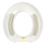 Big John 6-W Oversized Toilet Seat with Cover – For Round Or Elongated Toilet Bowls – Weight Capacity 800 Pounds – White