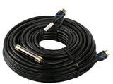 125ft (38.1M) High Speed HDMI Cable Male to Male with Ethernet Black (125 Feet/38.1 Meters) Built-in Signal Booster, Supports 4K 30Hz, 3D, 1080p and Audio Return CNE620152