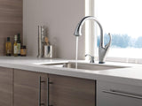 Delta Faucet Addison Single-Handle Touch Kitchen Sink Faucet with Pull Down Sprayer, Touch2O and ShieldSpray Technology, Magnetic Docking Spray Head, Arctic Stainless 9192T-AR-DST