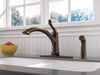 Delta Faucet Linden Single-Handle Kitchen Sink Faucet with Side Sprayer in Matching Finish, Venetian Bronze 4453-RB-DST