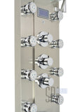 Blue Ocean 52” Stainless Steel SPV962332 Thermostatic Shower Panel with Rainfall Shower Head, 8 Adjustable Nozzles, and Tub Spout
