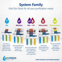 Express Water Deionization Reverse Osmosis Water Filtration System – 6 Stage RO DI Water Filter with Faucet and Tank – Distilled Pure – Under Sink Home Water Softener – 100 GPD