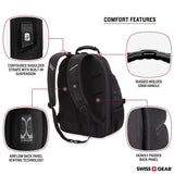 SWISSGEAR Travel Gear 1900 Scansmart TSA Laptop Backpack Black/Black