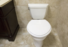 Big John 1-W Oversized Toilet Seat with Cover and Stainless Steel Hinges – For Round Or Elongated Toilet Bowls – Weight Capacity 1,200 Pounds – White